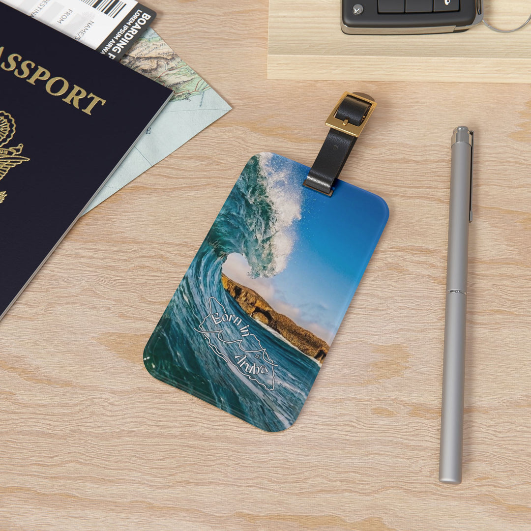 Ocean Wave Luggage Tag — Surf Beach Travel ID