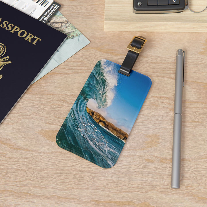 Ocean Wave Luggage Tag — Surf Beach Travel ID