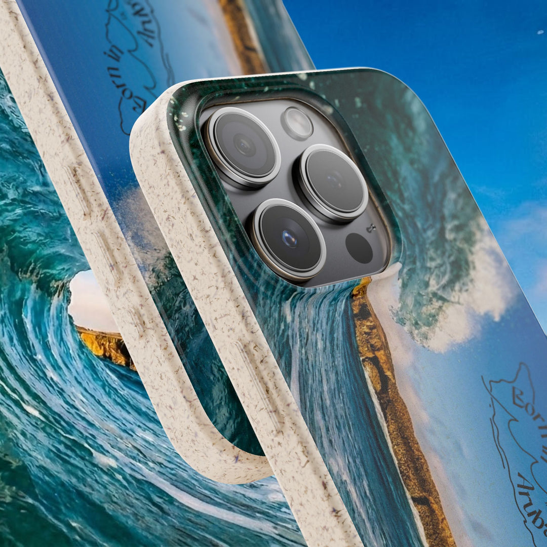 Biodegradable Phone Case ~ Shark Bay Wave, Aruba
