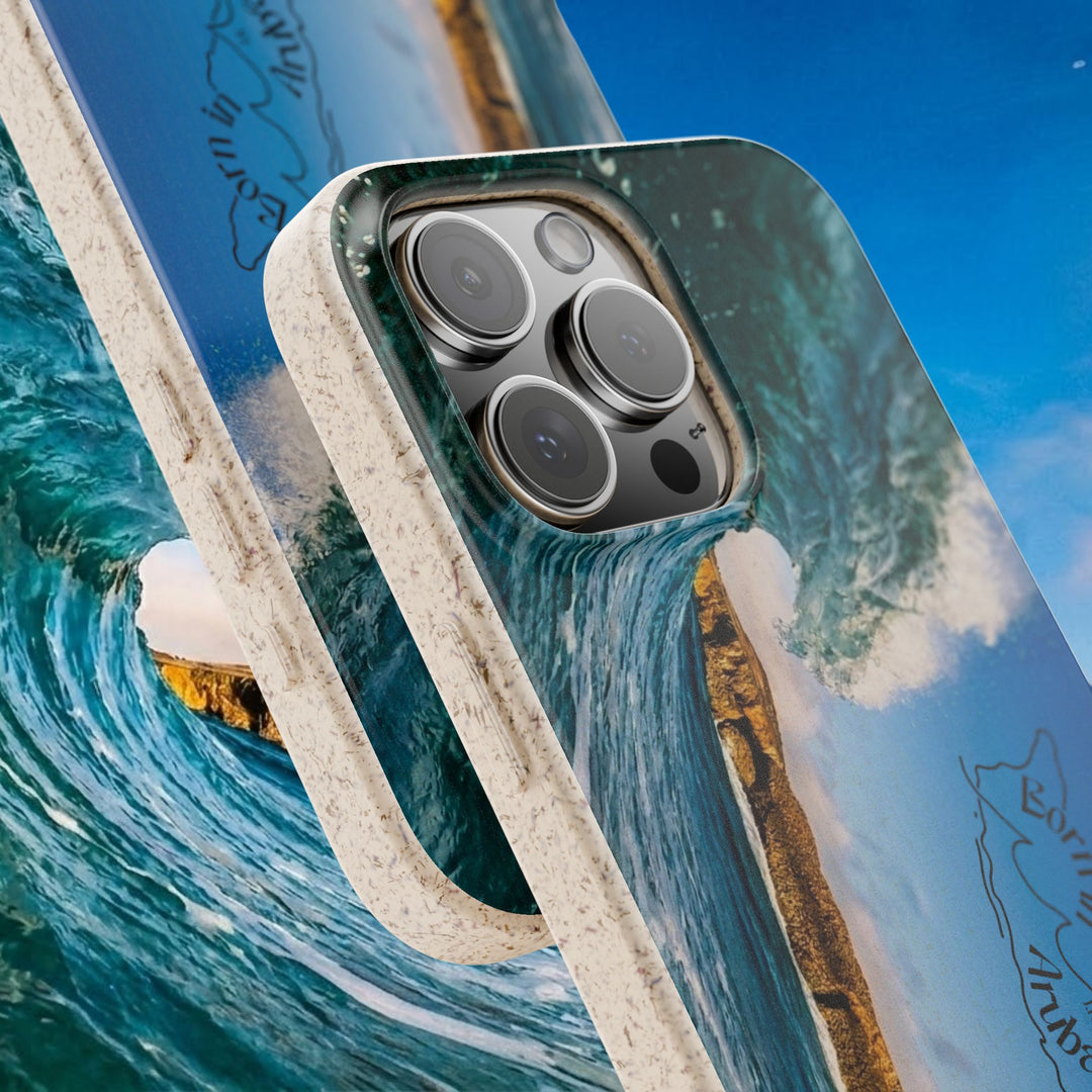 Biodegradable Phone Case ~ Shark Bay Wave, Aruba