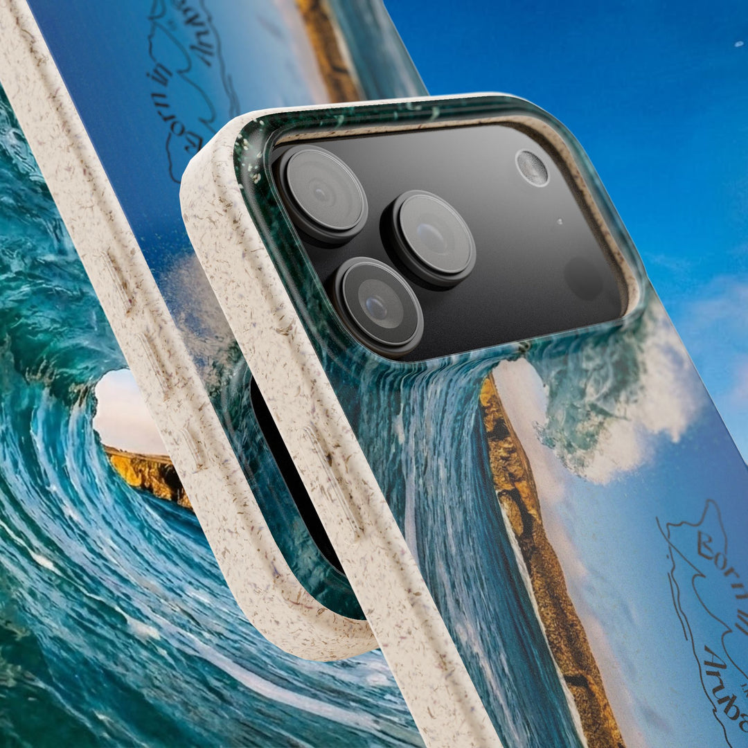 Biodegradable Phone Case ~ Shark Bay Wave, Aruba