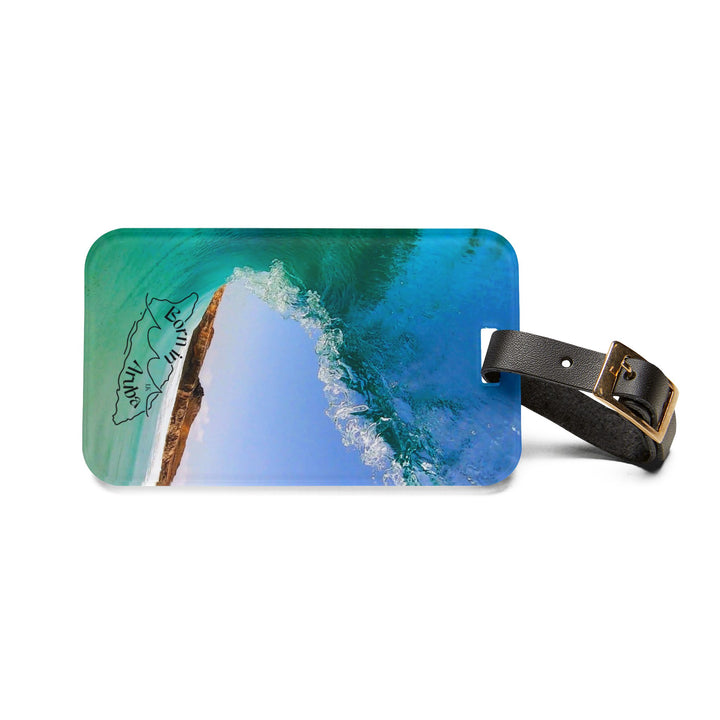 Ocean Wave Luggage Tag — Tropical Surf Travel ID