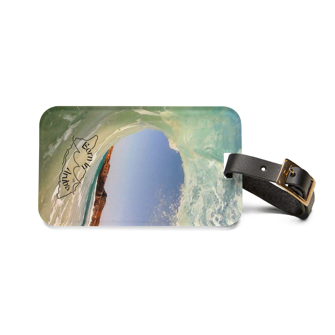 Wave View Luggage Tag — Scenic Ocean Wave Travel ID