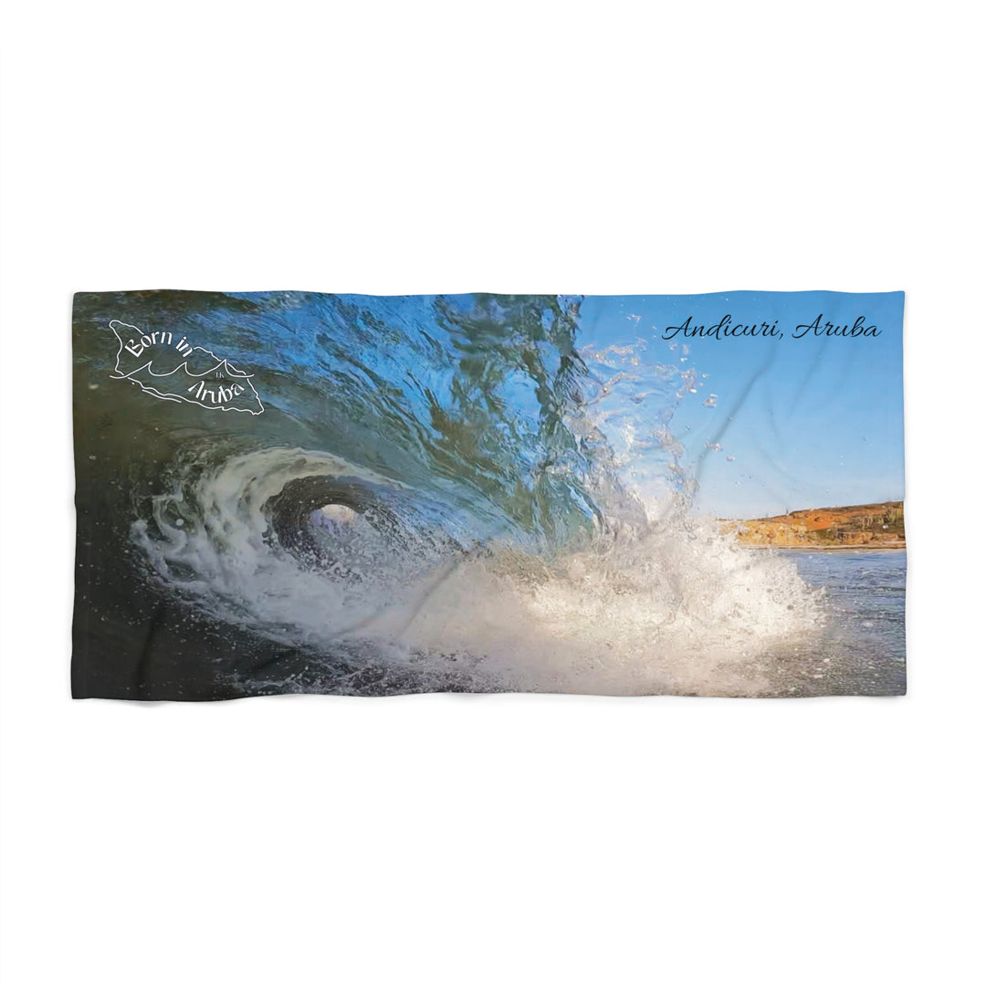 Born in Aruba ~ Andicuri Wave Beach Towel