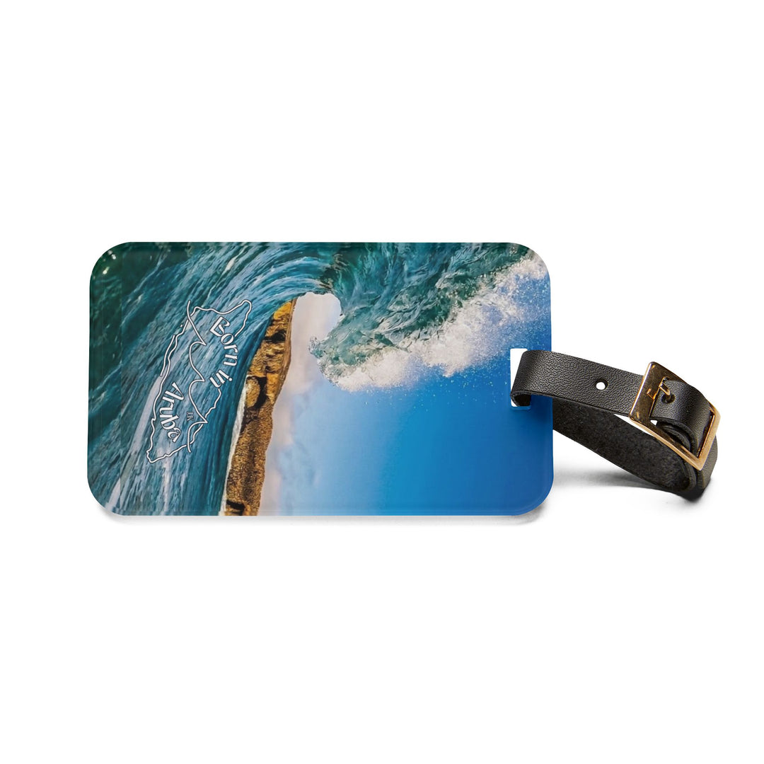 Ocean Wave Luggage Tag — Surf Beach Travel ID