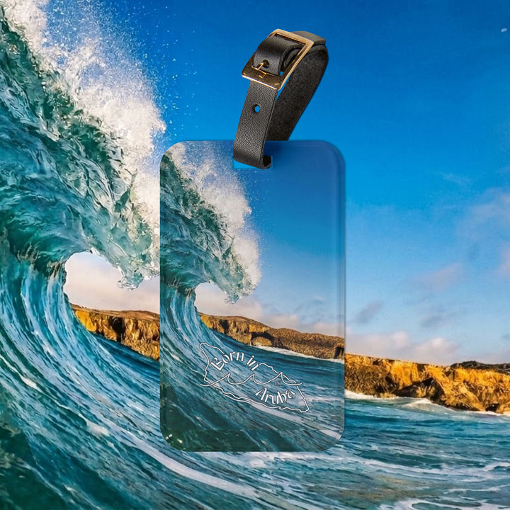 Ocean Wave Luggage Tag — Surf Beach Travel ID