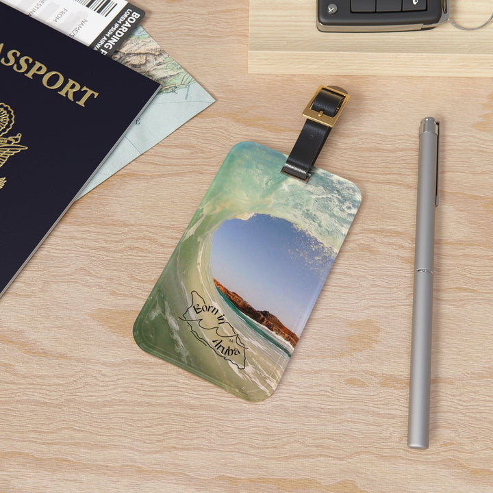 Wave View Luggage Tag — Scenic Ocean Wave Travel ID