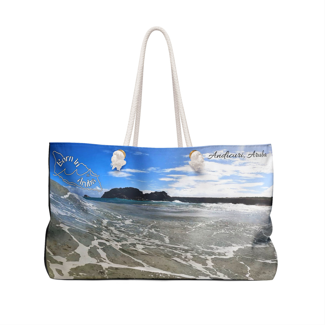 Born in Aruba ~ Andicuri Turquoise Barrel Weekender Bag